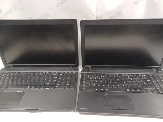 LOT OF 2 TOSHIBA SATELLITE PRO C50-A-1MX LAPTOPS WITH MISSING COMPONENTS