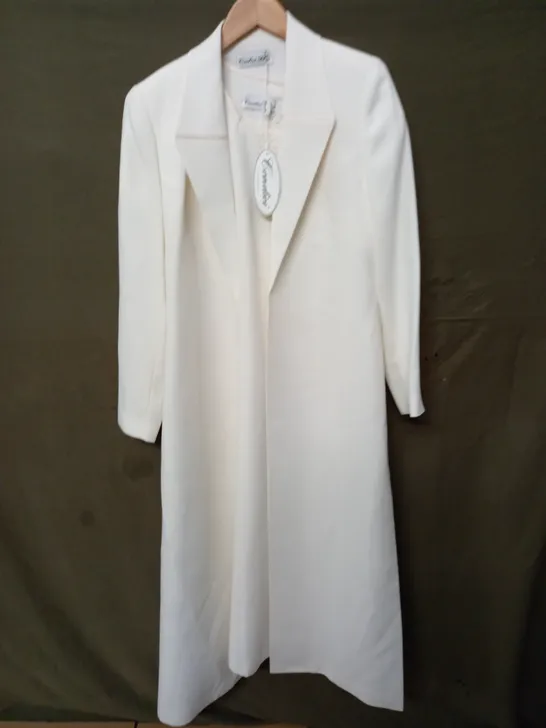 CONDICI JET IVORY DRESS AND LONGLINE BLAZER SET - 12