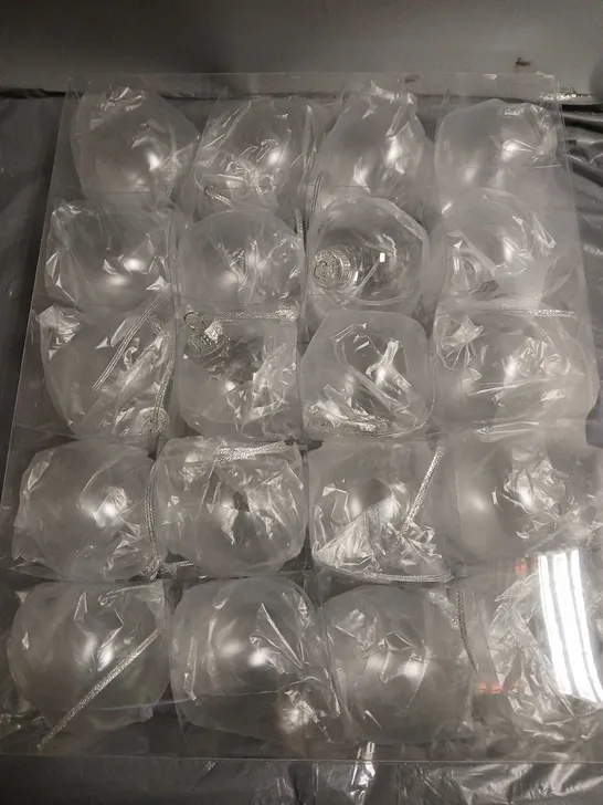 20 CLEAR PLASTIC FILLABLE BAUBLES (SHATTERPROOF)