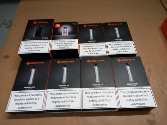 LOT OF APPROXIMATELY 40 ASSORTED VAPING ITEMS TO INCLUDE GEEK VAPE 1FC, L200 AND OBELISK 60 DESIGNS