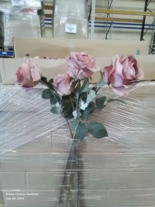 PALLET CONTAINING APPROXIMATELY 55 BOXES OF FAUX SINGLE STEM ROSES