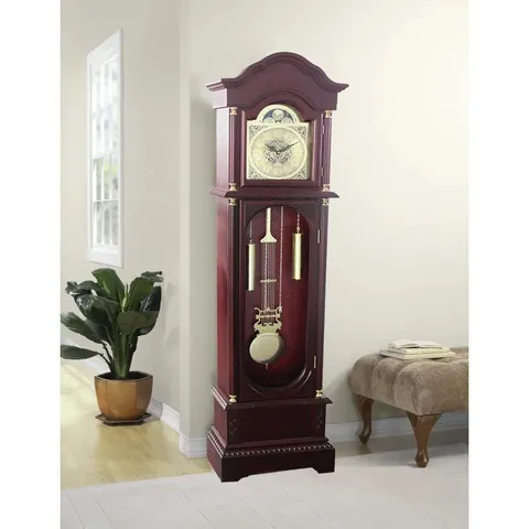 BOXED 181CM WOOD GRANDFATHER CLOCK