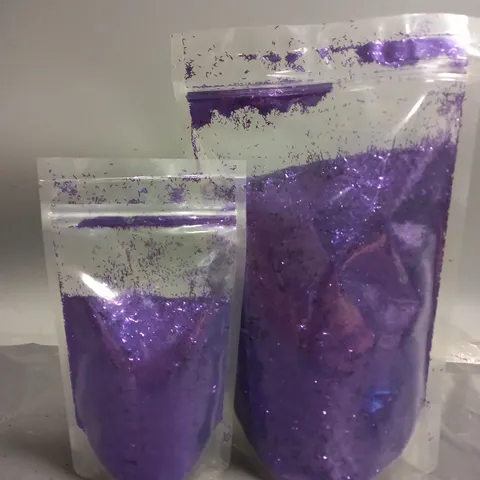 APPROXIMATELY 10 BAGS OF DECOR GLITTER IN PURPLE - COLLECTION ONLY