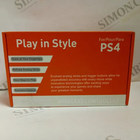 SEALED PLAY IN STYLE DUAL SHOCK FUNCTION WIRELESS CONTROLLER FOR PS4