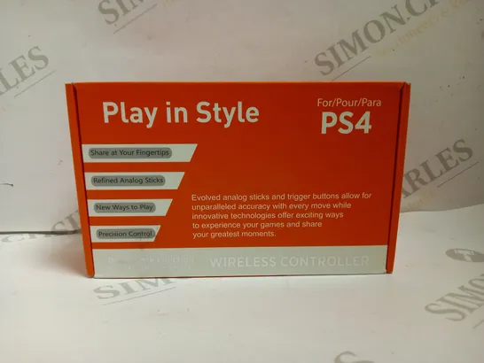 SEALED PLAY IN STYLE DUAL SHOCK FUNCTION WIRELESS CONTROLLER FOR PS4