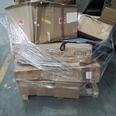 PALLET CONTAINING VARIOUS BOXED FURNITURE PARTS AND OTHER HOUSEHOLD ITEMS ETC.