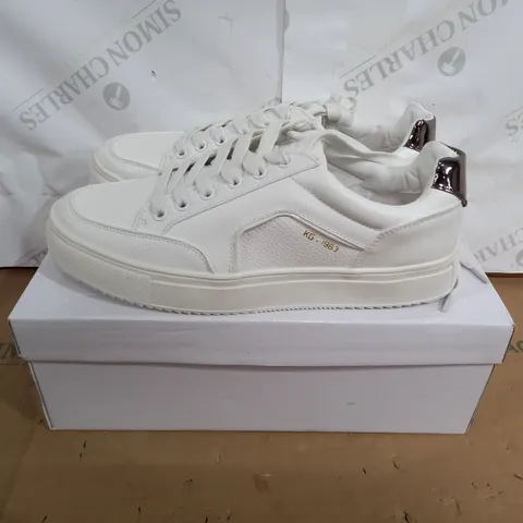 ELVIN WHITE SYNTHETIC SNEAKERS SIZE 43