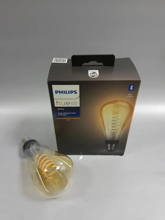 BOXED PHILIPS HUE SINGLE FILAMENT BULB - B22 FLAME 