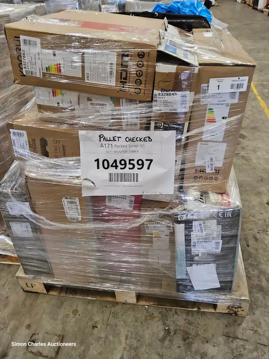 PALLET OF APPROXIMATELY 13 UNPROCESSED RAW RETURN MONITORS TO INCLUDE;