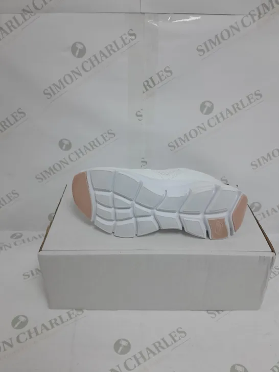 BOXED WHITE SKETCHERS SIZE 4