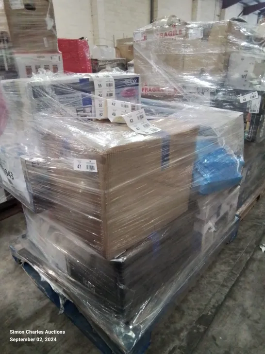 PALLET OF APPROXIMATELY 11 UNPROCESSED RAW RETURN HOUSEHOLD AND ELECTRICAL GOODS TO INCLUDE;