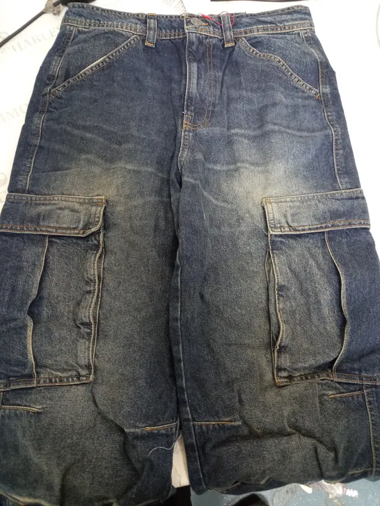 BDG URBAN OUTFITTERS CARGO DENIM WASH JEANS - 30W L30