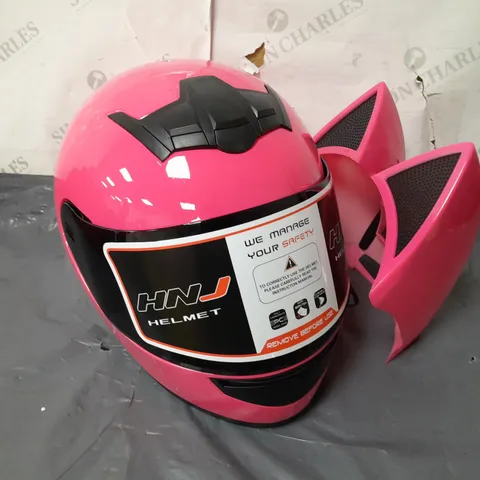 HNJ MOTORCYCLE HELMET FULL FACE REMOVABLE CAT EARS