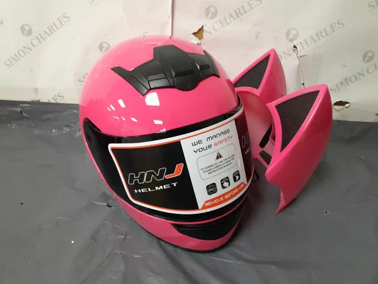 HNJ MOTORCYCLE HELMET FULL FACE REMOVABLE CAT EARS