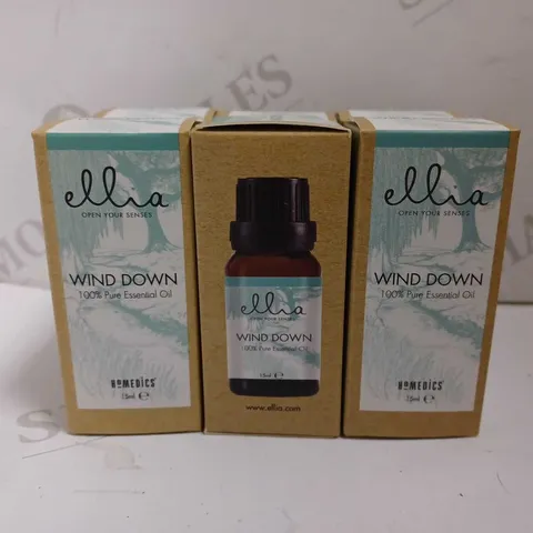 LOT OF 6 X 15ML ELLIA WIND DOWN 100% PURE ESSENTIAL OIL BLEND