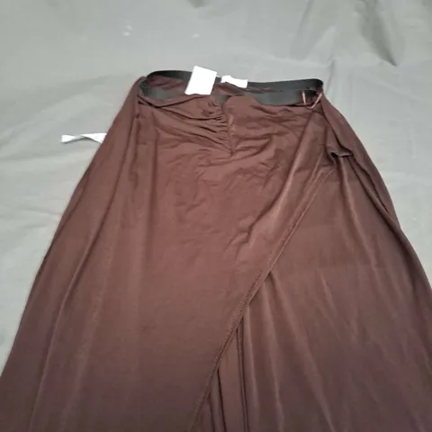 QUIZ BROWN RUSTY SKIRT - SIZE 16