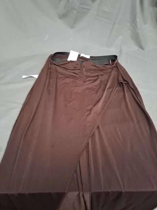 QUIZ BROWN RUSTY SKIRT - SIZE 16