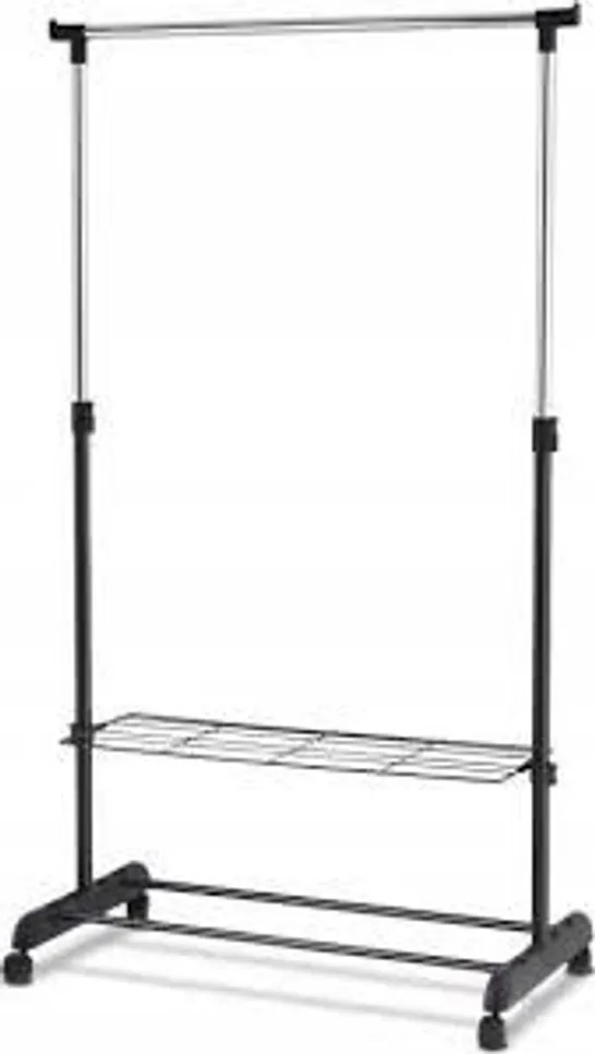 BOXED COSTWAY BLACK GARMENT AND SHOE RACK