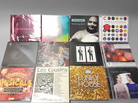 APPROXIMATELY 10 ASSORTED CDS TO INCLUDE ANDREW LLOYD WEBBER, FUNKY HOUSE, GINO LUPARI ETC 