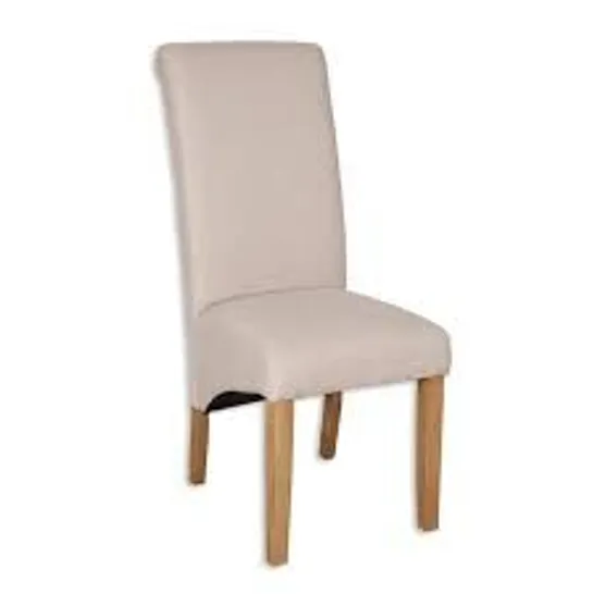 BOXED SET OF 2 AOC FABRIC DINING CHAIRS - NATURAL (SET OF 2, 1BOX)