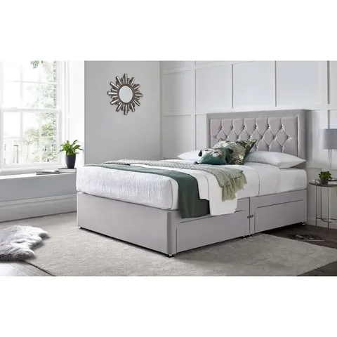 BOXED FLY PRINCESS DIVAN BED WITH 24" HEADBOARD (3 PARTS)