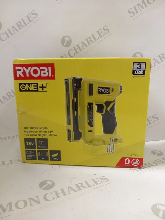 BOXED RYOBI 18V ONE+ 10MM STAPLER R18ST50