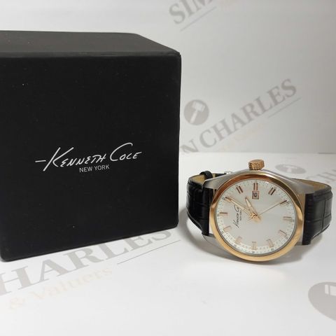 KENNETH COLE LEATHER STRAP WATCH