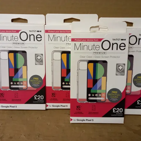 LOT OF 4 MINUTE ONE CLEAR CASES FOR GOOGLE PIXEL 5