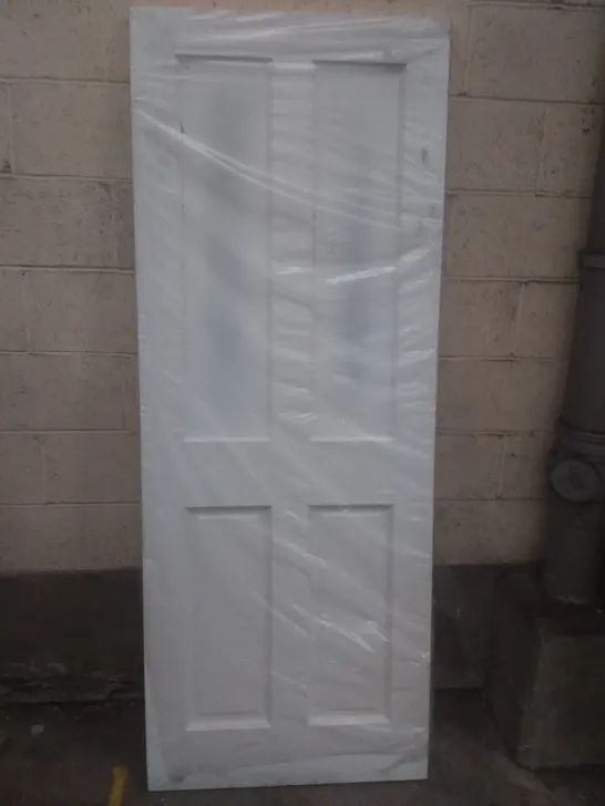 4 PANEL PRIMED OBSCURE DOUBLE GLAZED EXTERNAL DOOR