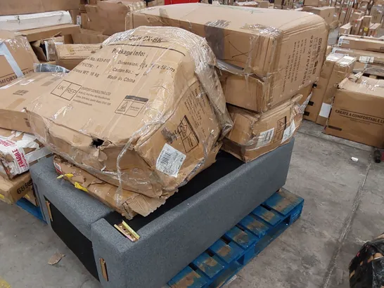 PALLET OF ASSORTED FURNITURE AND PARTS TO INCLUDE SOF SECTION