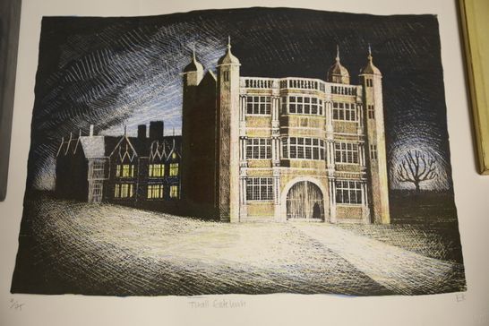 TIXALL GATEHOUSE, UNFRAMED PRINT BY ED KLUZ NUMBERED 9/75