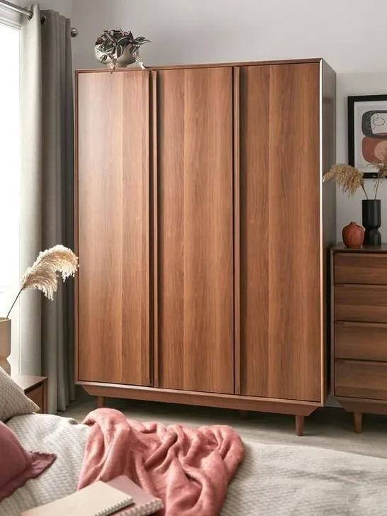 BOXED MARCEL 3 DOOR WARDROBE IN WALNUT (3 BOXES)