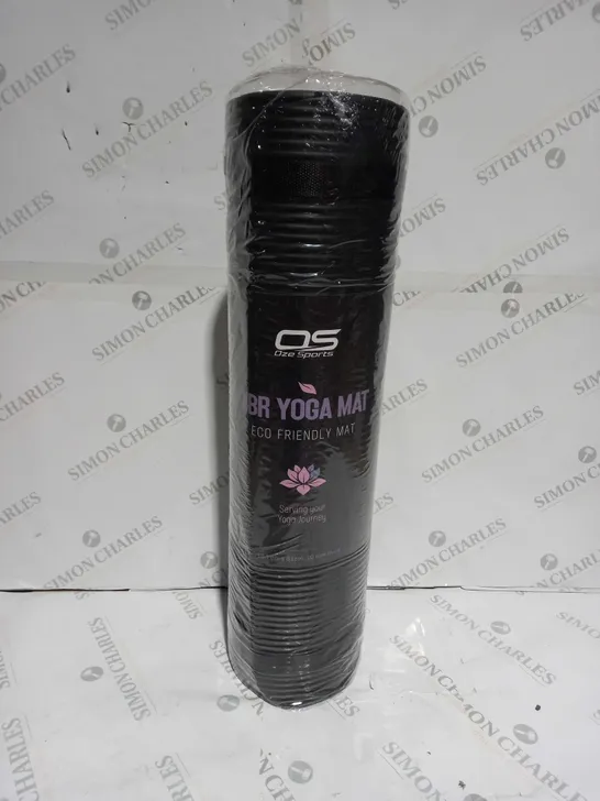 PACKAGED AND SEALED OZE SPORTS NBR ECO FRIENDLY YOGA MAT - BLACK  - 183 X 61CM