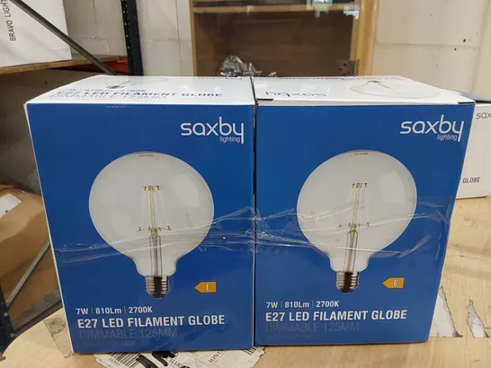 BOXED 50W EQUIVALENT G40 E27/MEDIUM LIGHT BULBS (SET OF 2)