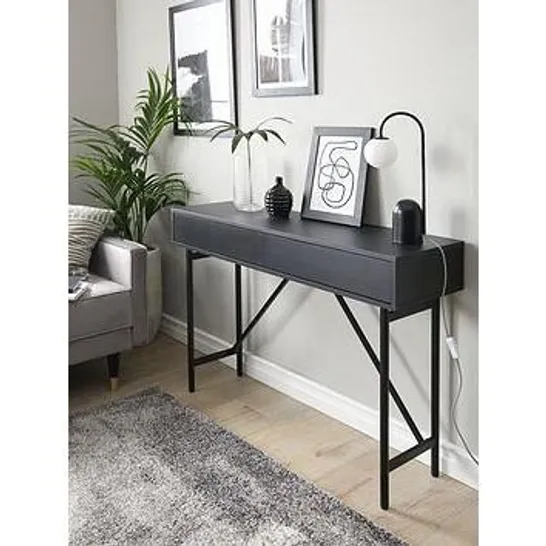 BOXED HAVA CONSOLE TABLE - BLACK (1 BOX)