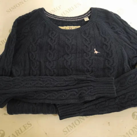 JACK WILLS KNITWEAR JUMPER IN NAVY - UK 10