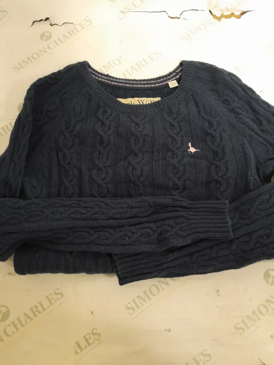 JACK WILLS KNITWEAR JUMPER IN NAVY - UK 10