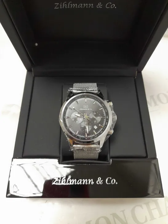 ZIHLMANN & CO TACHYMETER MESH STRAP WRISTWATCH