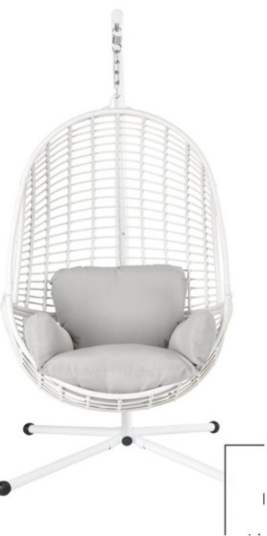 BOXED PORTOFINO GREY HANGING EGG CHAIR