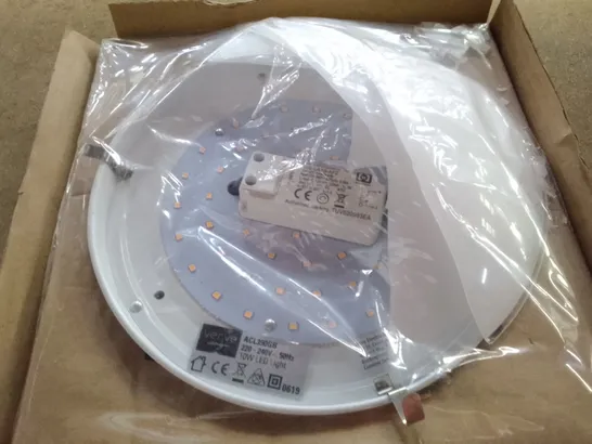 BOXED VERVE DESIGN LED 25CM WHITE ROUND FLUSH LIGHT