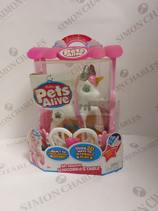 BRAND NEW PETS ALIVE MY MAGICAL UNICORN AND STABLE AGES 3+