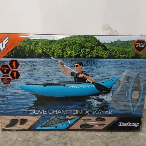 BOXED HYDRO-FORCE COVE CHAMPION 1 PERSON INFLATABLE KAYAK (1 BOX)