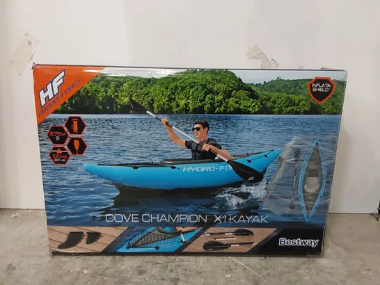 BOXED HYDRO-FORCE COVE CHAMPION 1 PERSON INFLATABLE KAYAK (1 BOX)