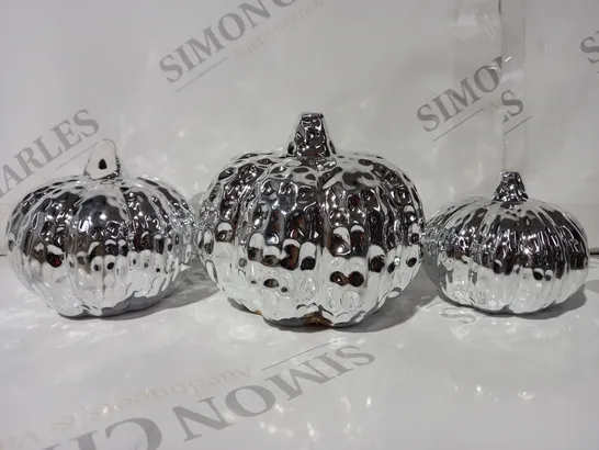 K BY KELLY HOPPEN SET OF 3 TABLETOP PUMPKIN DECORATIONS