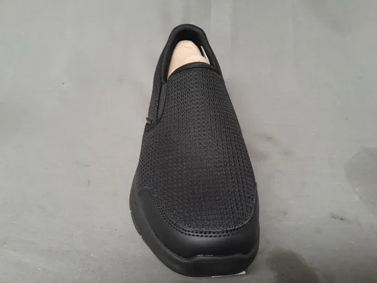 BOXED PAIR OF SKECHERS SLIP-ON SHOES IN BLACK UK SIZE 8