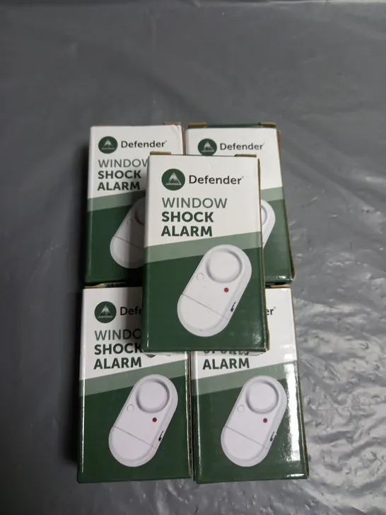 LOT OF 5 DEFENDER WINDOW SHOCK ALARMS