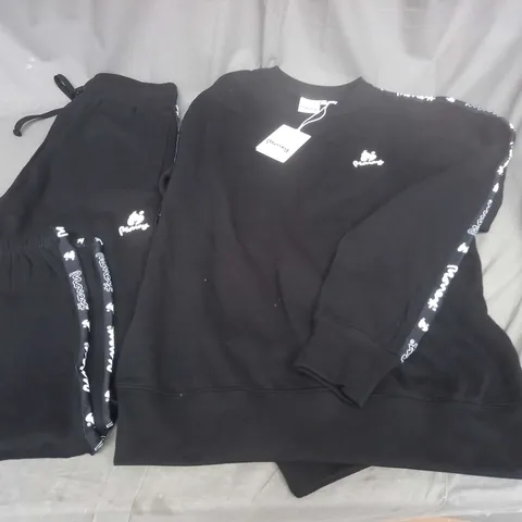 MONEY JOGGERS AND SWEATSHIRT IN BLACK - L