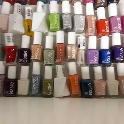 APPROXIMATELY 60 ASSORTED ESSIE NAIL VARNISH/GELS