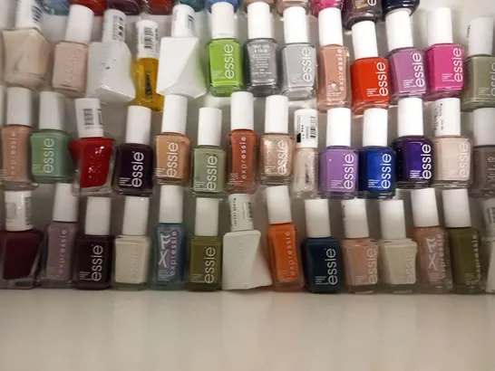 APPROXIMATELY 60 ASSORTED ESSIE NAIL VARNISH/GELS