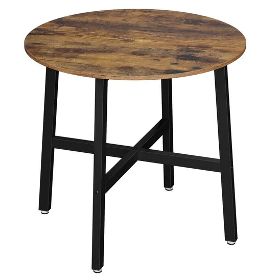 BRILLION ROUND METAL BASE DINING TABLE